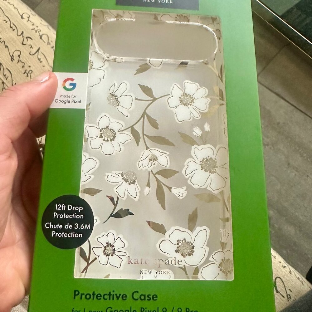 Brand New | Never Used Kate Spade Google Pixel 9 / Pro Sparkly Floral Phone Case